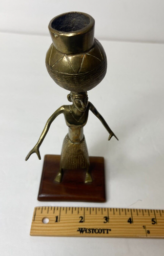 Antigua estatuilla femenina africana de bronce - Imagen 16 de 16