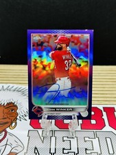 2022 Topps Chrome Veteran Auto Purple #CVA-JWI Jesse Winker /250 Cincinnati Reds