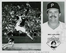 Press Photo Mike LaValliere, Pittsburgh Pirates baseball - lry20990