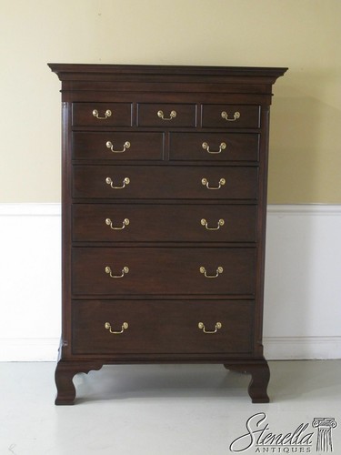 37853ECHENKEL HARRIS model #175 Chippendale Mahogany New Market High Chest ~ NEW - Picture 2 of 12
