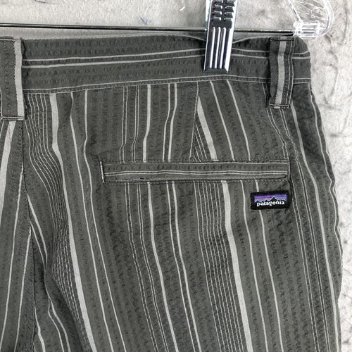 Short Patagonia homme 30 gris rayé seersucker coton bio décontracté preppy - Photo 12/18