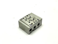 SMC VV5QZ25-0201TC Base Mount Manifold 2-Station