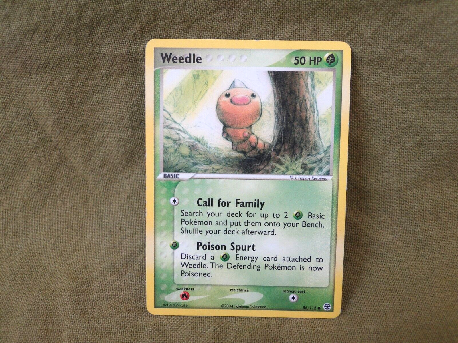 Pokemon Trading Card - EX FireRed & LeafGreen: Weedle 86/112