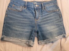 Old Navy Cuffed Girls Kids Denim Shorts Size 12