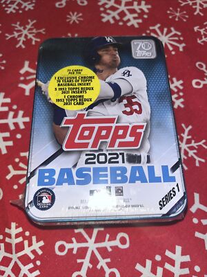 2021 Topps Series 1 Baseball Tin Box FACTORY SEALED MLB