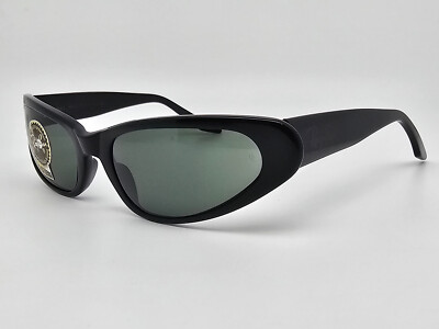 Ray-Ban B&L W1924 XYAO Ebony Frame G-15 Green Glass Lens Cat Eye Sunglasses 55mm Ray-Ban RB4340 Wayfarer Ease M (50 - 22) with Green lenses  main image 4
