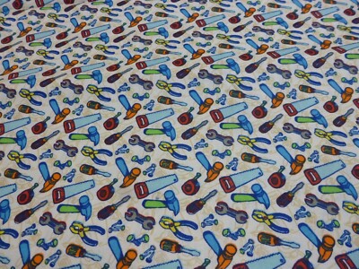 NEU Stoff 100 Baumwolle Patchwork Kinderstoff Werkzeug