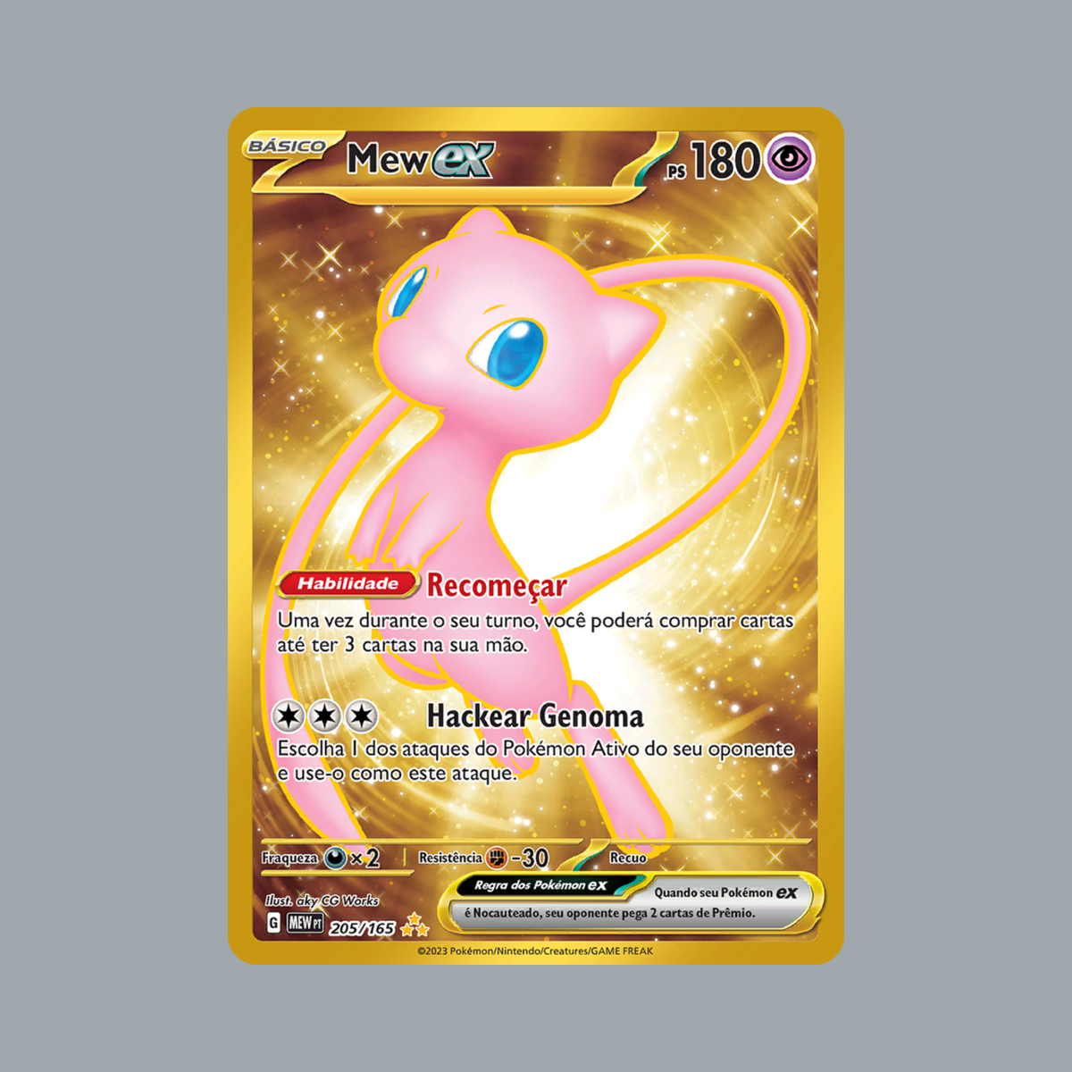 Card Pokémon Portuguese - Mew Ex Jumbo (Big) 205/165 151 Scarlet