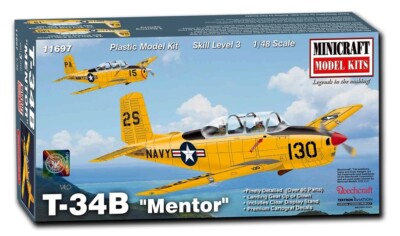 Minicraft Beechcraft T-34B Mentor - US Navy 1/48 Plastic Model