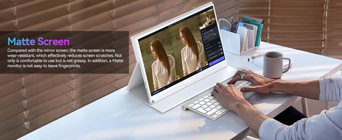15.6 Inch Portable Monitor 1080P Full HD Portable Display Monitor IPS LCD Screen - Picture 8 of 10