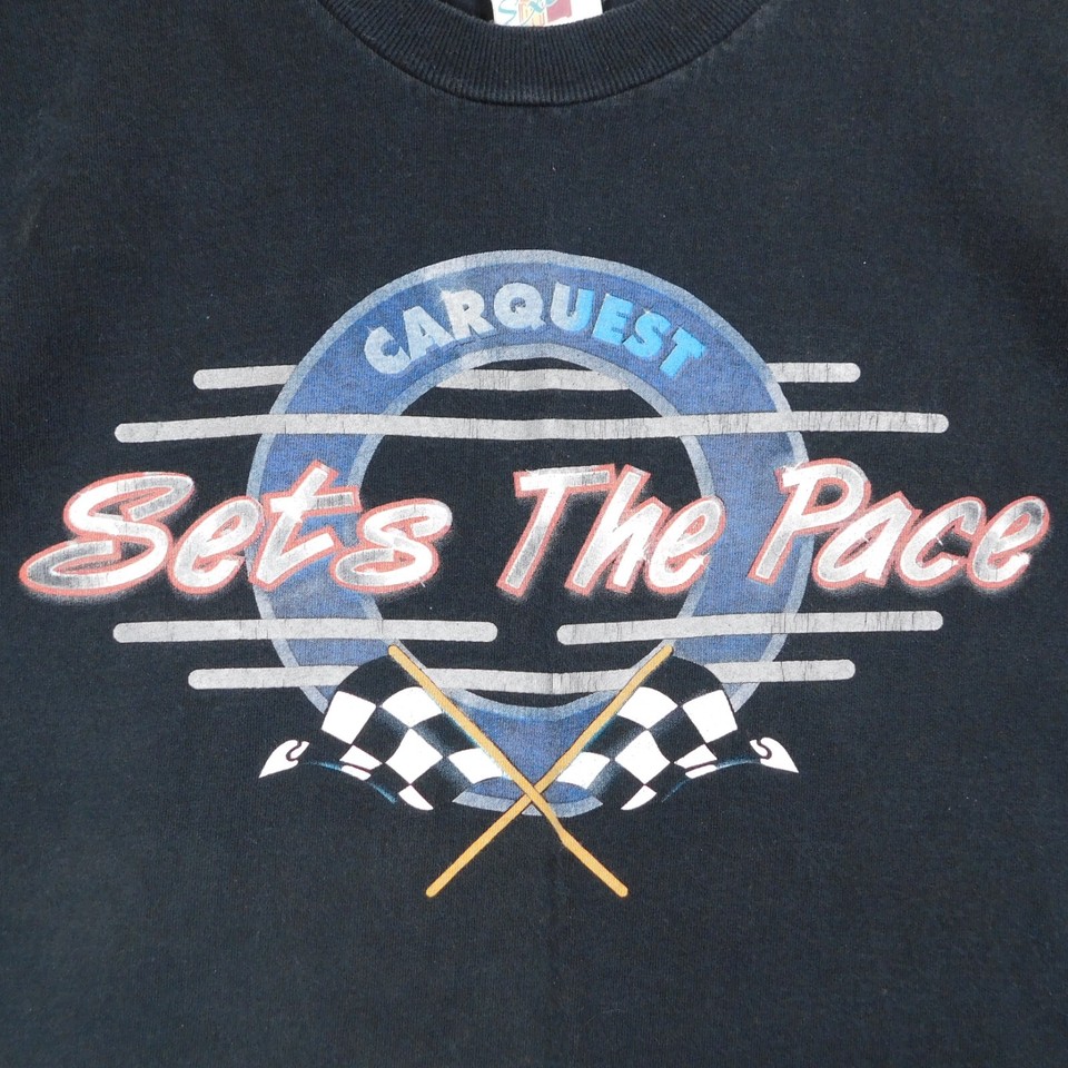 Vintage CarQuest Shirt Mens Large Car Racing 90s USA Made Single Stitch