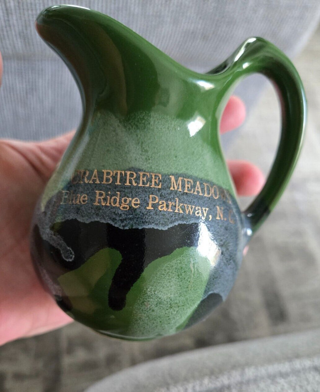 Crabtree Meadows, Blue Ridge Parkway N.C. Vintage Souvenir Pitcher Mini Pitcher