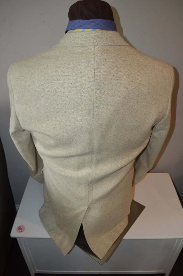 JoS A Bank Hombre 2btn Piedra Espiga Naranja Verde Amarillo Especificación Abrigo Deportivo 42L Foto 3 de 4