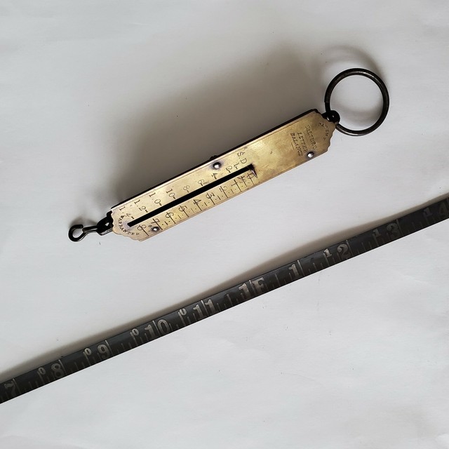 ANTIQUE Tape Measure 6 Feet and Spring Scale eBay