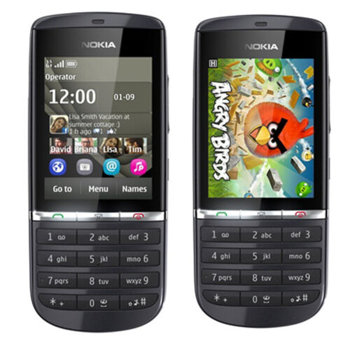 Original Nokia Asha 300 5MP TouchScreen Arabic Hebrew English Keyboard CellPhone - Afbeelding 1 van 19