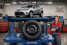 Kit 💥 Ersatzrad Toyota C-HR 2014-2026 18” 5 Löcher 125/70 R18 🛞🔧+Schlüssel