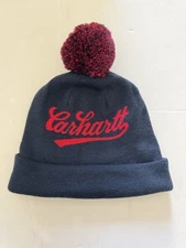 Carhartt Unisex Navy Blue Red State Bobble Hat