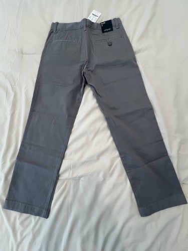 J. CREW CREWCUTS BOYS B Flex Flat Front SLIM FIT CHINO PANTS SIZE 7 Slate Gray - Picture 2 of 7
