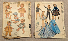 VTG McCall's Sewing Patterns Lot of 2 Doll Wardrobe 2468  2255 CUT - FREE SHIP