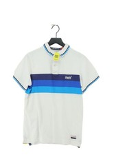 Superdry Men's Polo L White 100 Cotton Basic