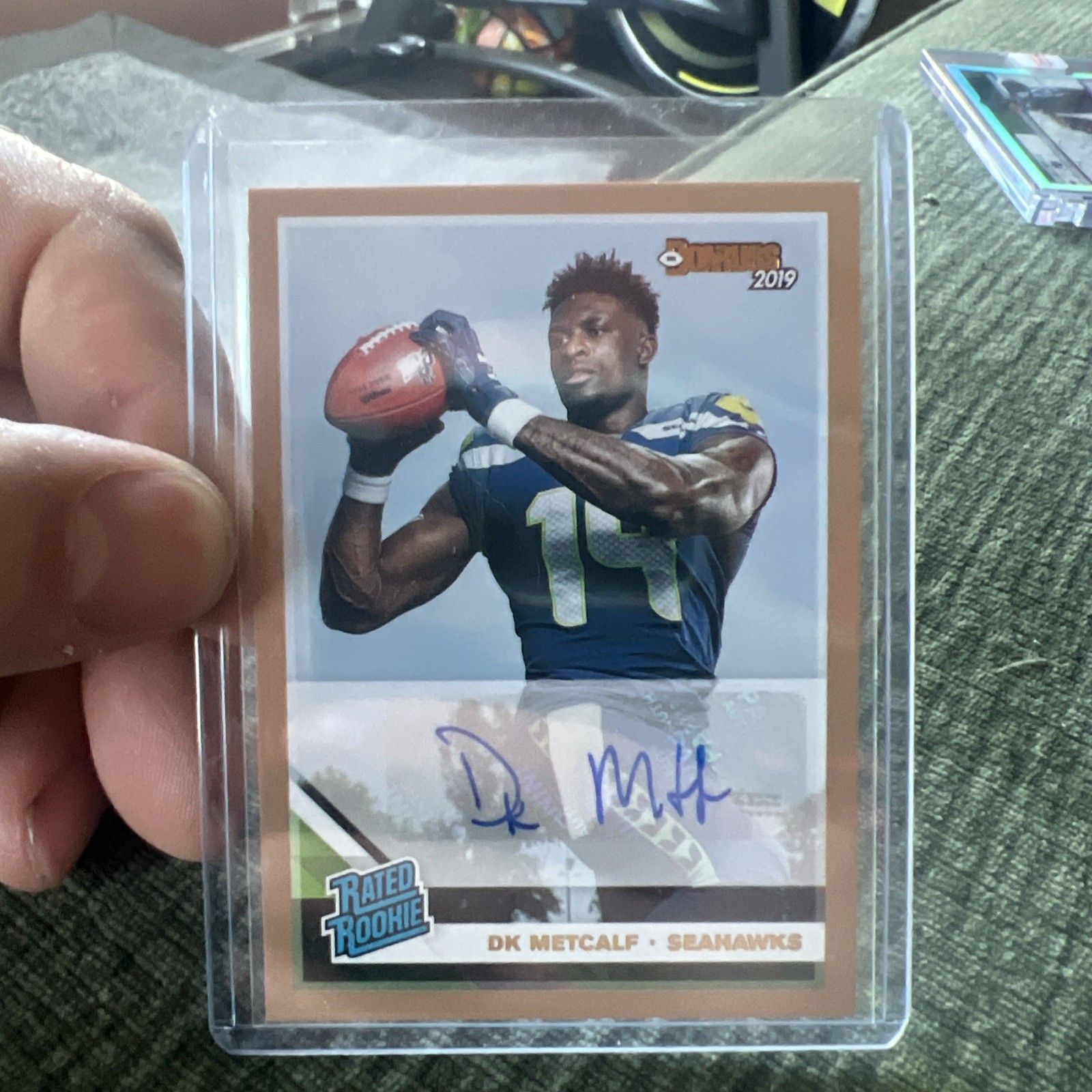 2019 Panini Donruss Football DK Metcalf Bronze Parallel Rated Rookie Auto #313