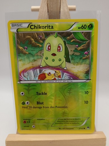 Chikorita 1/122 Reverse Holo XY BREAKpoint Pokemon Card