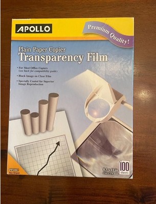Apollo Plain Paper Copier Transparency Film PP100C USA