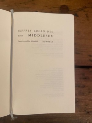 Middlesex : Roman.Dt. von Eike Schönfeld Eugenides, Jeffrey: