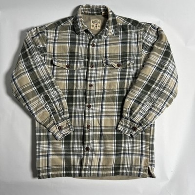 Red Head Shirt Jacket Mens Small Green Tan Plaid Sherpa Lined Flannel Hunting