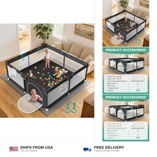 Baby Playpen 64x64 Inch for Babies and Toddlers Indoor Outdoor Large Baby...