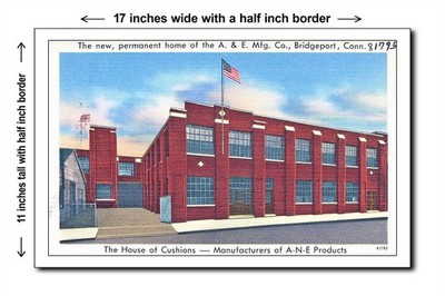 Connecticut 1940s - The new, permanent home of the A. & E. Mfg. - 11x17 Poster