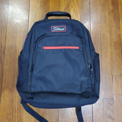 Titleist Black 17" Backpack Soft Case Adjustable Straps Mens Laptop Bag Travel