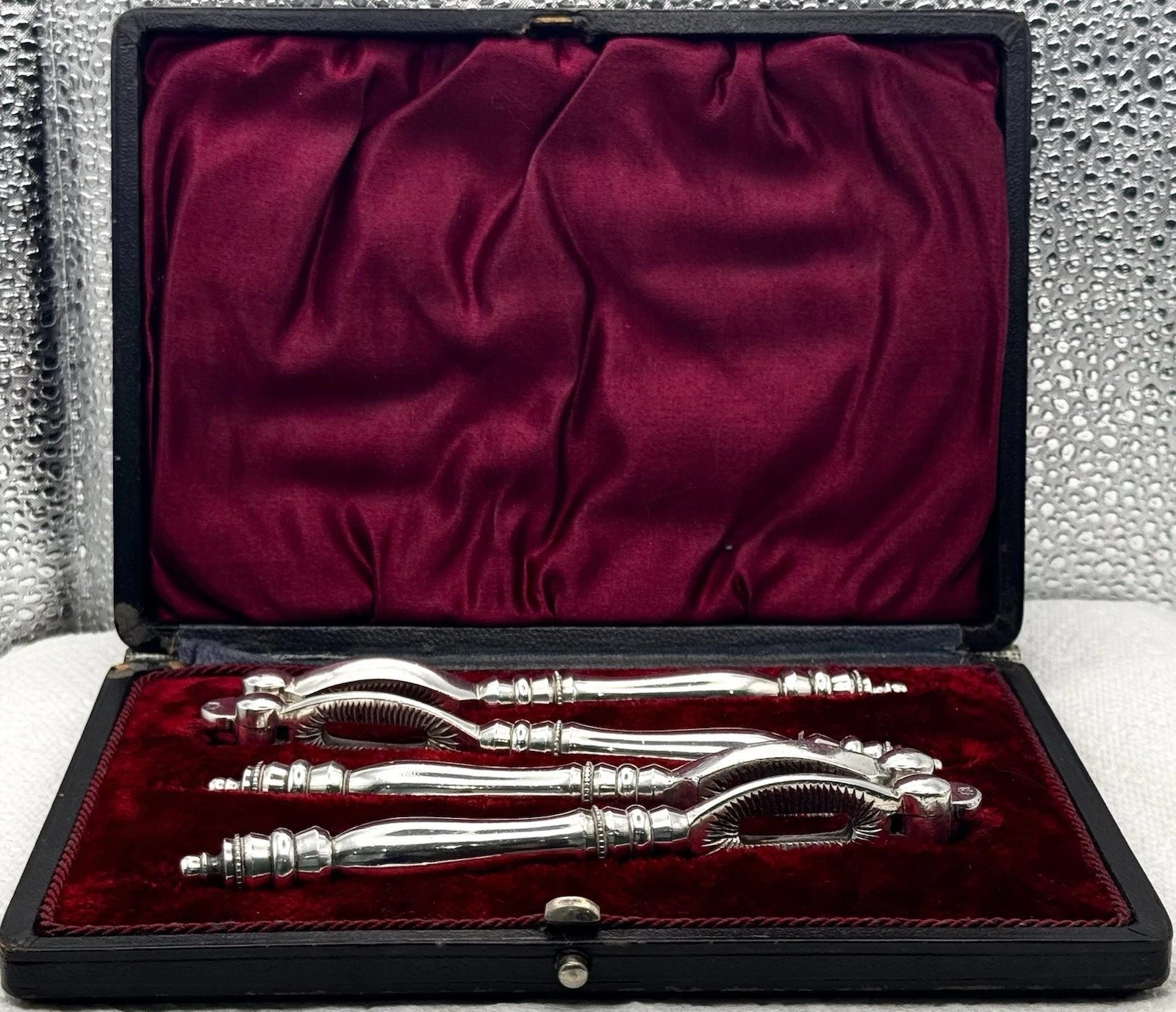 Antique Silver-Plated Nutcracker Set By James Dixon & Sons of Sheffield - Cased