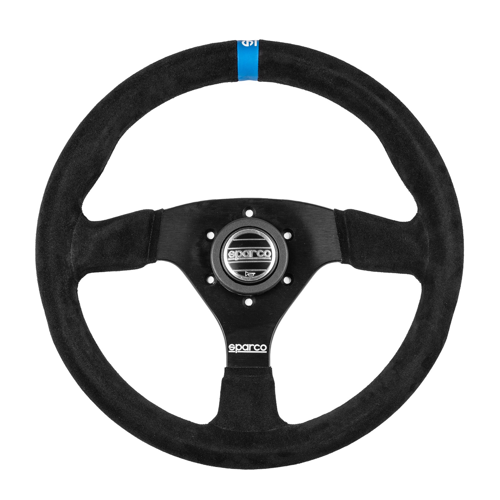 Sparco 383 Logo Steering Wheel - 330mm Diameter, Suede, Race / Rally / Drift
