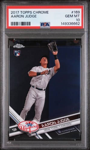 Aaron Judge 2017 Topps Chrome Baseball #169 RC Rookie (Yankees) PSA 10 GEM MT