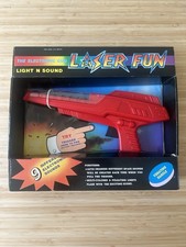 VTG Atomic LASER Gun Toy Electronic Space Ray SHOOTER COSMIC PISTOL NOS Lights