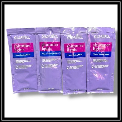 Clairol Shimmer Lights Professional Violet Toning Mask 4 x 22 ml