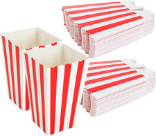 50PCS Popcorn Boxes 2X2.7X4.5 Inch Paper Popcorn Bags Small Popcorn Favor Boxes 