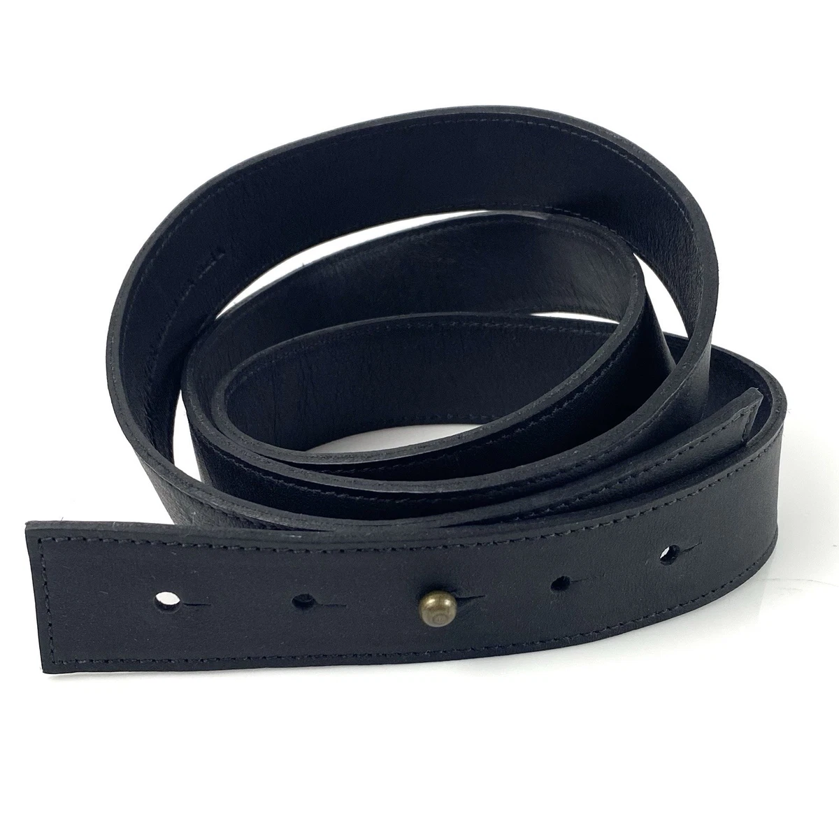 Eileen Fisher American Leather Notch Belt Size L Black New