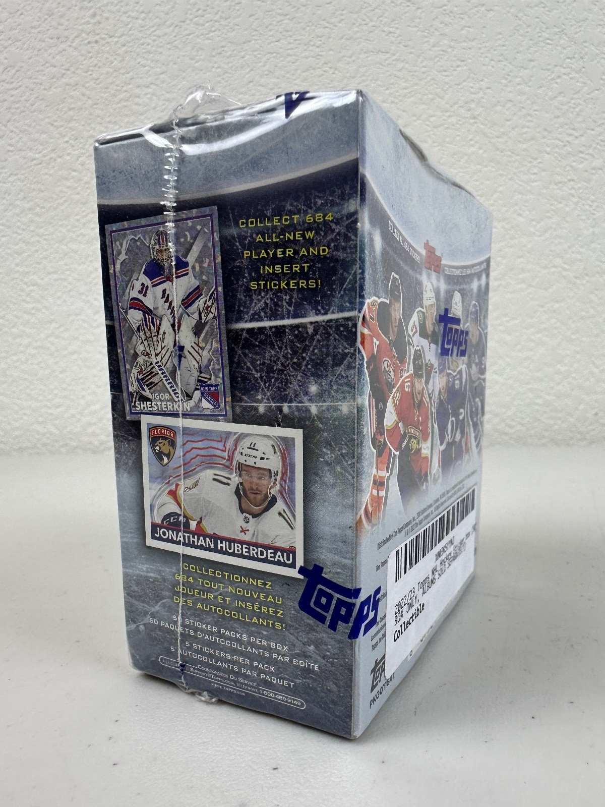 2022-23 Topps NHL Sticker Collection Hockey Factory Sealed Box 50 Packs