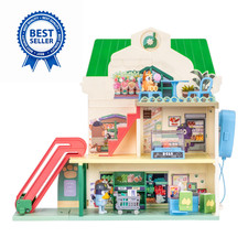 Bluey and Bingo Supermarket Playset with Escalator, Pretend Play 1:24, White