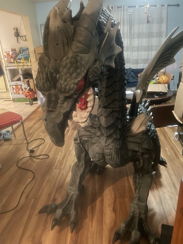 Home Accents/Home Depot 6’ Green Animated Dragon Retired Halloween Prop 