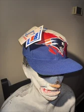 New England Patriots Logo Athletic NFL Pro Line Splash Snapback Hat 90’s Vintage