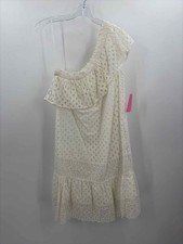 Pre-Owned Tory Burch White Size 10 One Shoulder Short Short Sleeve Dress