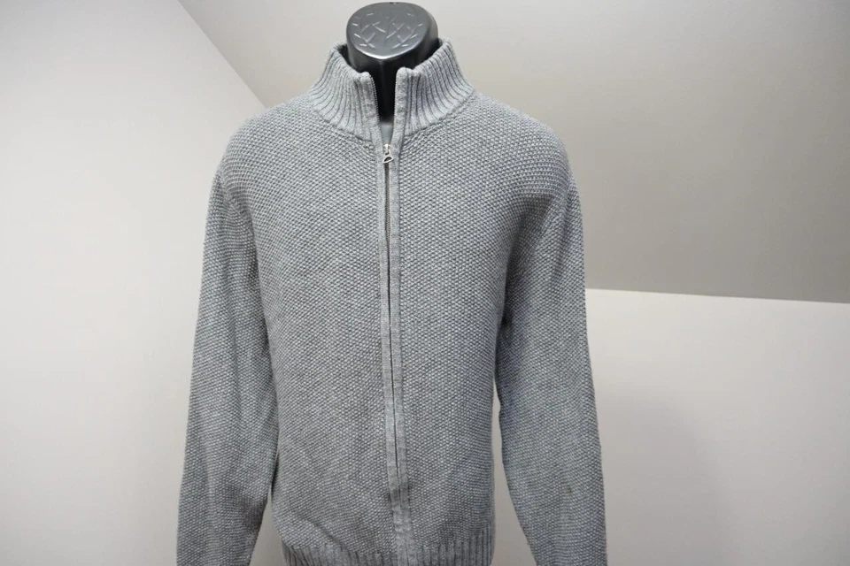 Suéter Lucky Brand Cremallera Completa Algodón Poliéster Lana Cachemira Suéter Para Hombres Talla 2XL Foto 3 de 4