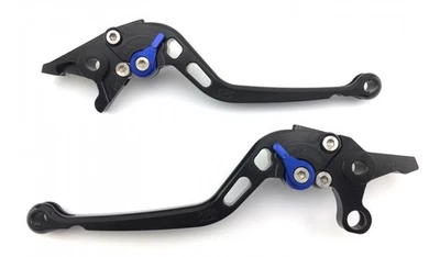 Leviers Long Noir Bleu 4 Doigts Pour YAMAHA XTR 660 XT660R XT R DM01 2005-15 - Photo 1/4