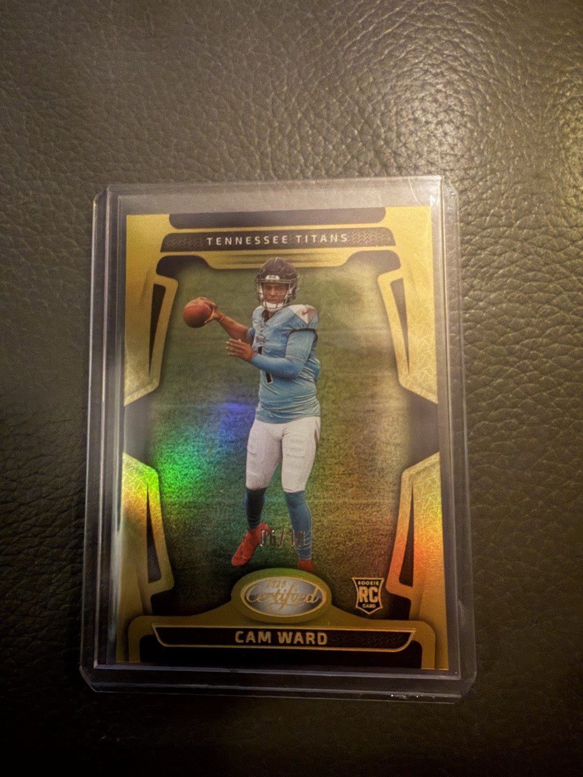 2025 Panini Certified Cam Ward  GOLD 6/10 ROOKIE RC SSP #200 TITANS