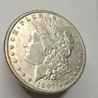 1897-O Morgan Silver Dollar Very tough date GEM AU / BU Slider Rare    P270