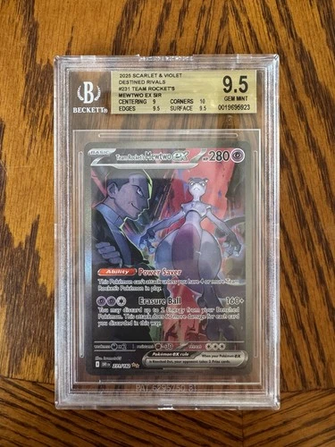 Pokémon | Team Rocket's Mewtwo EX | 231/182 Destined Rivals SR Holo |  BGS 9.5