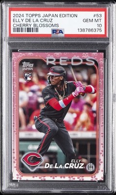 2024 TOPPS BASEBALL JAPAN EDITION CHERRY BLOSSOMS ELLY DE LA CRUZ 91/99 PSA 10